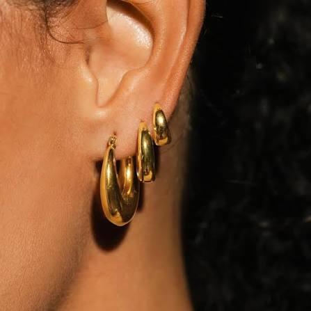 Chunky Gold Hoops & Ring Set